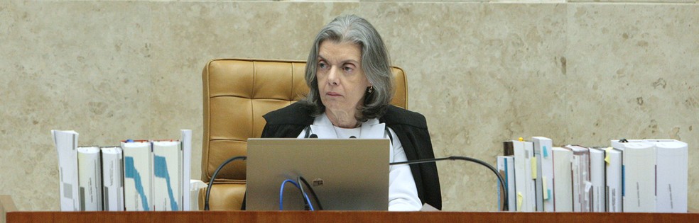 A presidente do Supremo Tribunal Federal (STF), ministra Cármen Lúcia, durante sessão da Corte em abril (Foto: Carlos Moura/STF)