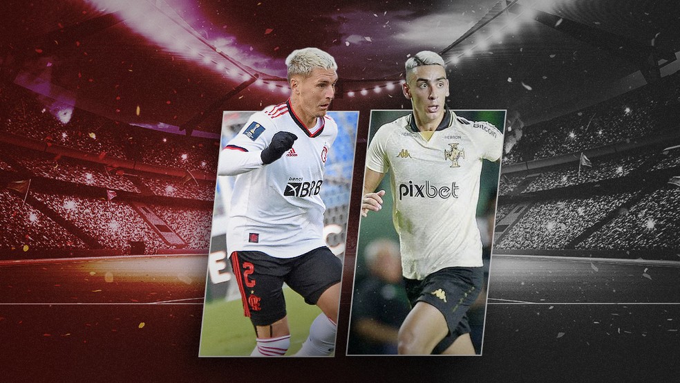 Varela e Pumita duelam em Flamengo x Vasco  &mdash; Foto: Infoesporte