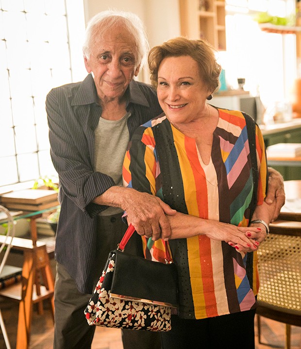 Flávio Migliaccio e Nicette Bruno na novela Malhação Vidas Brasileiras (Foto: Globo/ João Miguel Júnior)