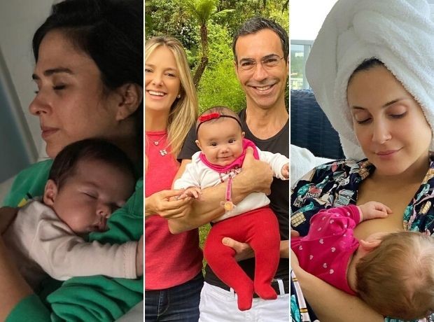 Tatá Werneck, Ticiane Pinheiro e Claudia Leitte deram à luz em 2019 (Foto: Reprodução/ Instagram)