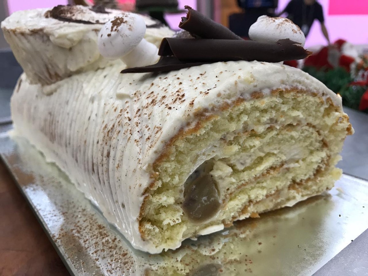 Tronco De Natal Rocambole De Castanhas Portuguesas
