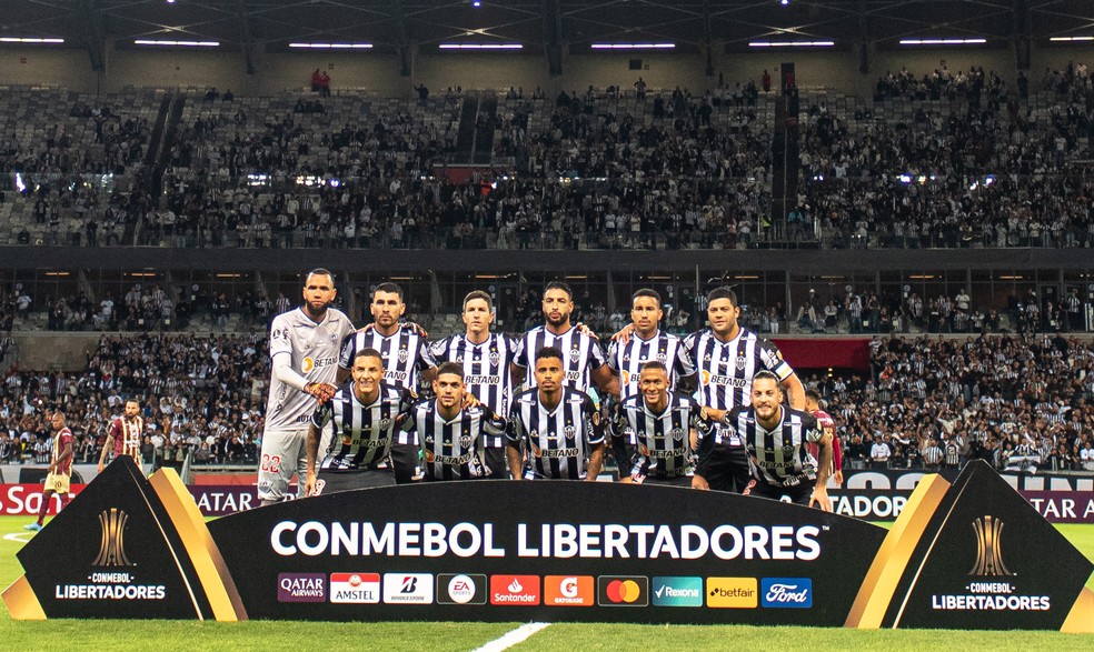 Elenco do Atlético-MG na partida contra o Tolima, pela Libertadores  — Foto: Alessandra Torres/AGIF