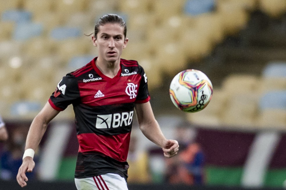 Filipe Luís na partida contra o Fluminense, pela final do Carioca — Foto: Marcelo Cortes / Flamengo