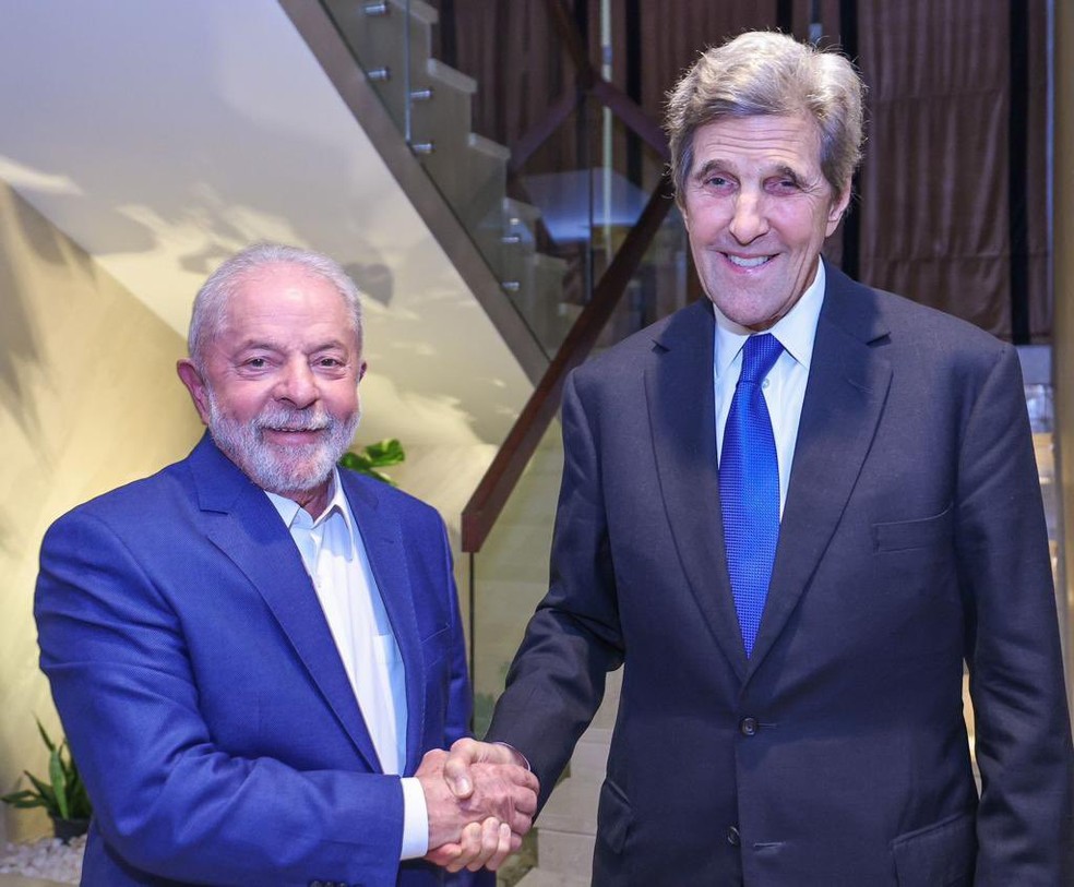 Lula e John Kerry na COP-27 — Foto: Ricardo Stuckert