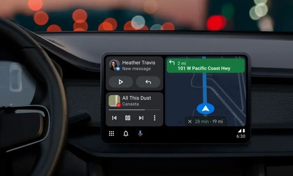 O Android Auto da Google ganhou novas funcionalidades — Foto: Google