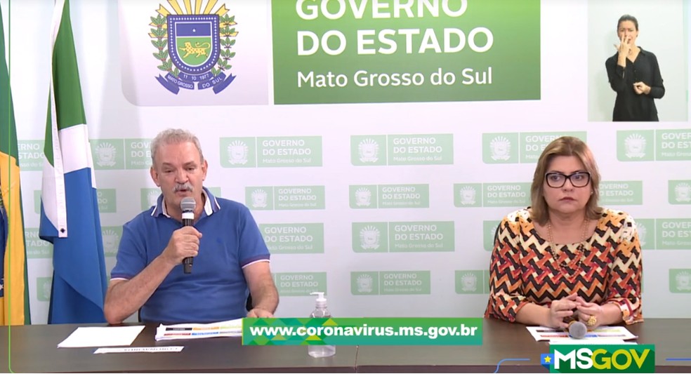 Coletiva do Governo do Estado neste domingo (5). — Foto: Redes Sociais/Reprodução