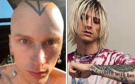 Machine Gun Kelly surpreende fãs com visual careca e tatuagem na cabeça - Vimarsana News