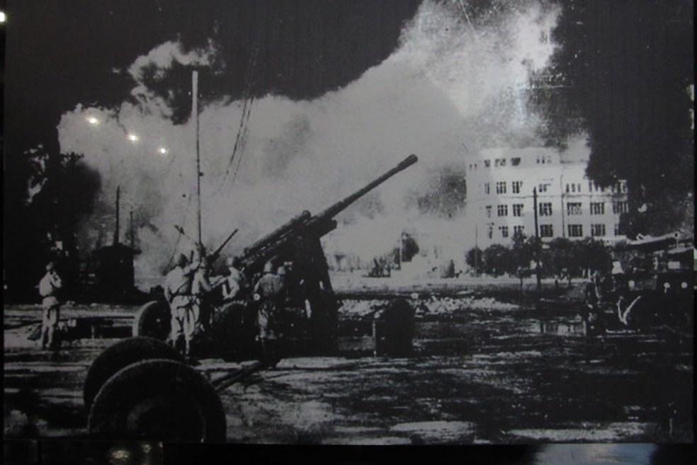 Artilharia durante a batalha de Stalingrado — Foto: Reprodução