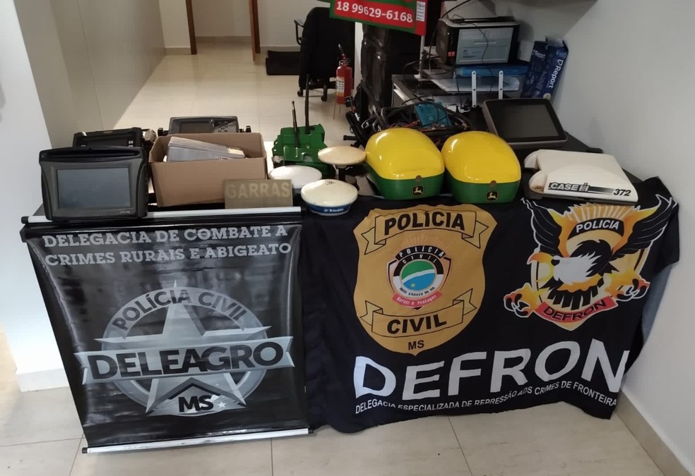 Polícia Civil apreende equipamentos agrícolas furtados durante operação em Assis — Foto: Polícia Civil/Divulgação