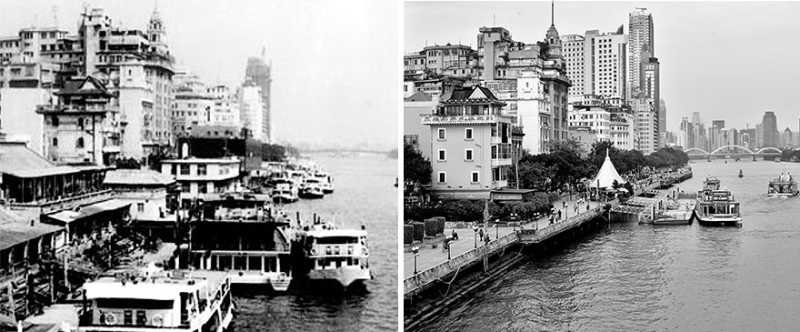 Guangzhou (1970 e 2016) (Foto: Dheera Venkatraman)