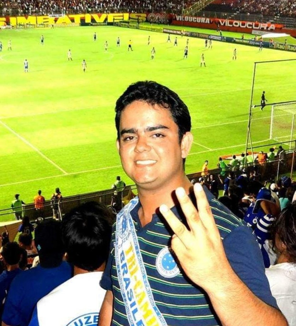 Bruno Carvalho esteve no Barradão para o jogo do título brasileiro de 2013 — Foto: Arquivo pessoal