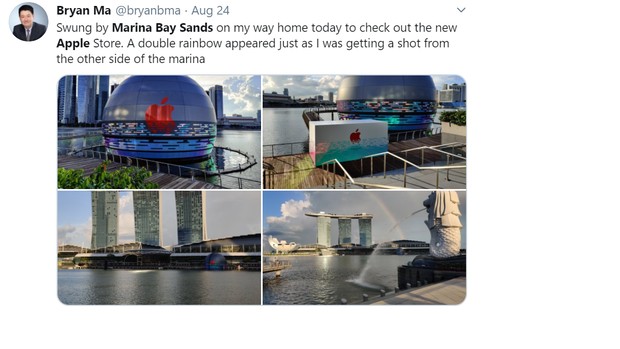 Apple inaugurará primeira loja flutuante do mundo em Singapura (Foto: Reprodução / Twitter)