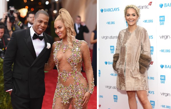 Jay-Z, Beyoncé e Rita Ora (Foto: Getty Images)