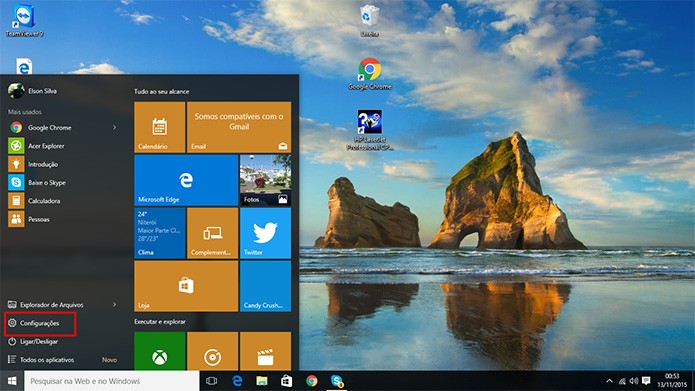 Windows 10 pode ter tela de entrada personalizada através das configurações do sistema (Foto: Reprodução/Elson de Souza)