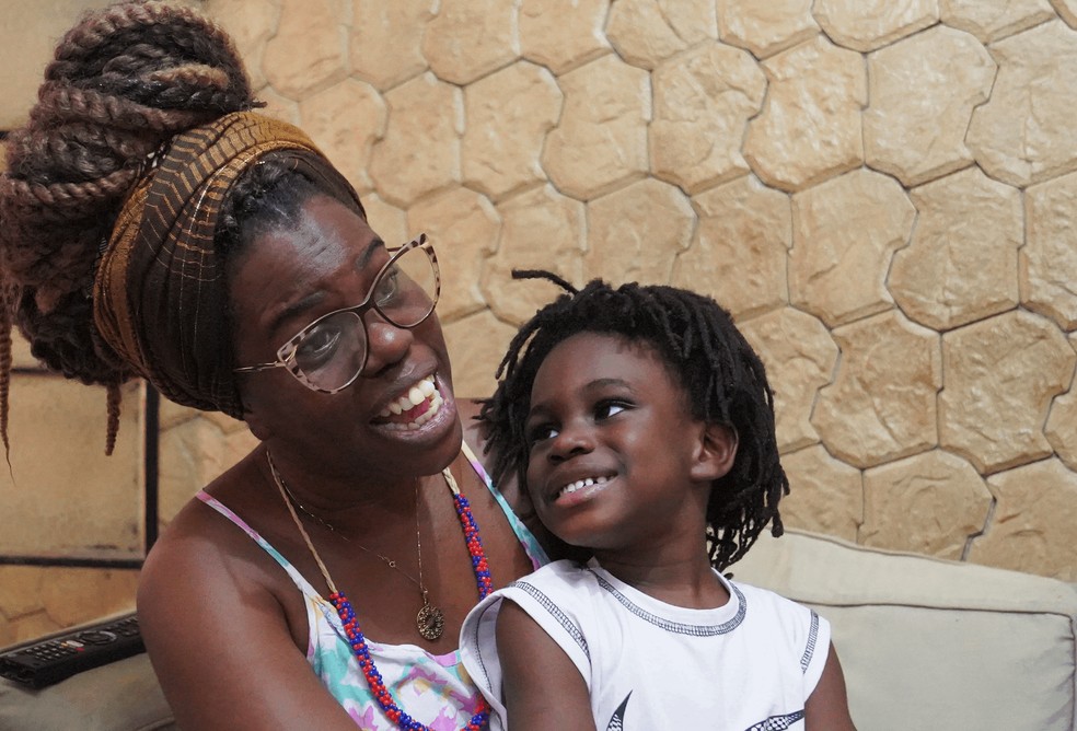 Ayo: alegria do menino não foi afetada pela polêmica — Foto: g1/Miguel Folco