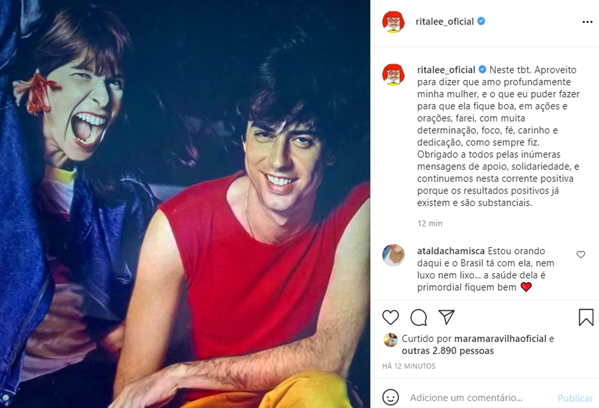 Roberto de Carvalho posta sobre Rita Lee após diagnóstico de tumor no pulmão (Foto: Reprodução/Instagram e Divulgação/Manchete)