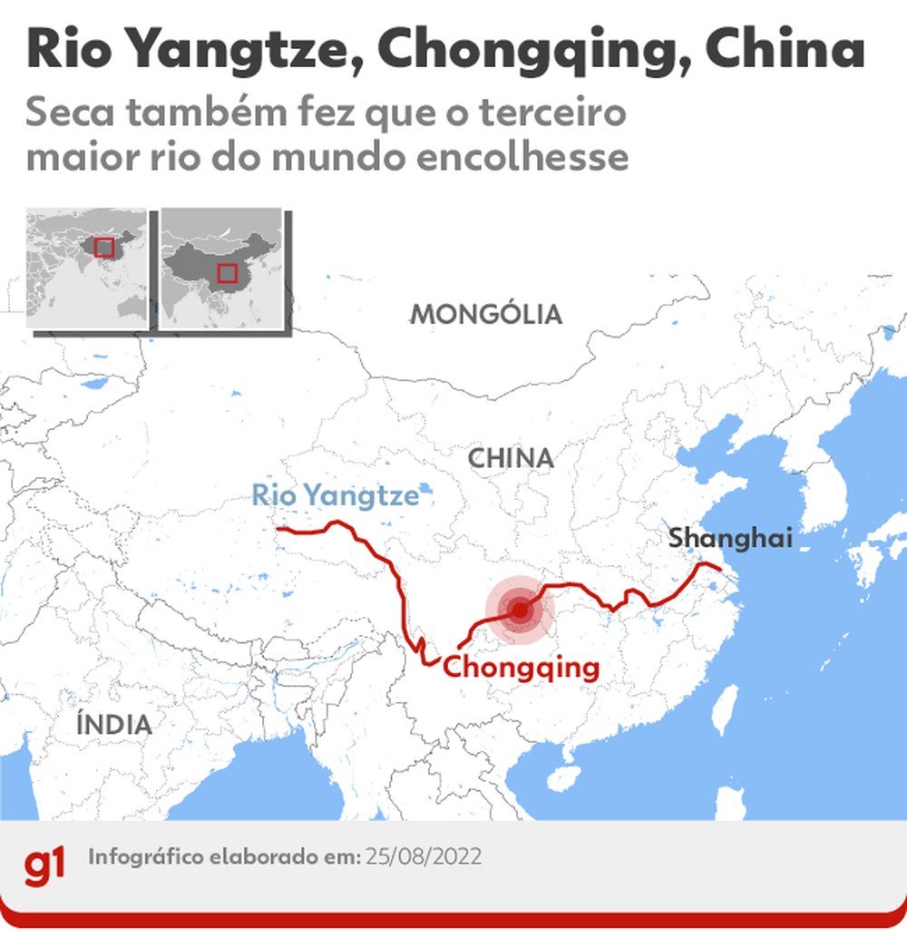 Rios e lagos ‘encolhem’ na Europa, China e EUA com seca extrema ...