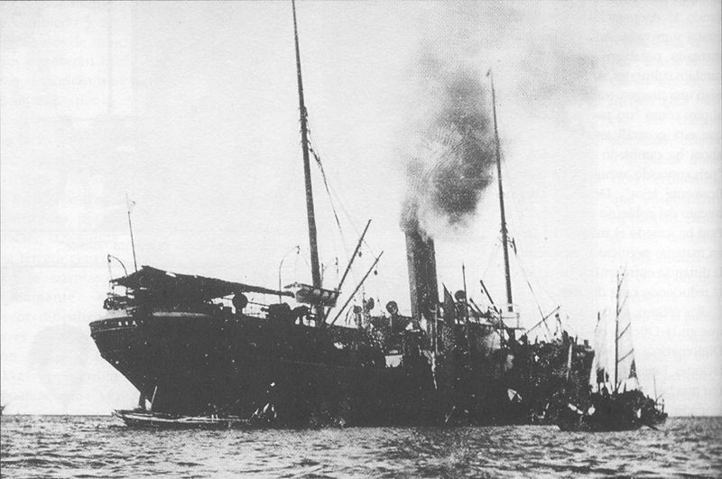 O segundo maior destino latino-americano para migrantes japoneses foi o Peru. Em 1899, 790 homens desembarcaram do navio Sakura Maru no porto de Callao, próximo a Lima (Foto: MUSEO DE LA INMIGRACIÓN JAPONESA AL PERÚ)