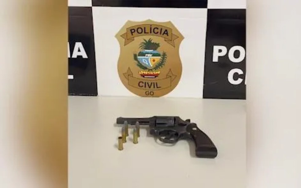 Polícia também encontrou uma arma de fogo com o ex-servidor preso — Foto: Divulgação/Polícia Civil 