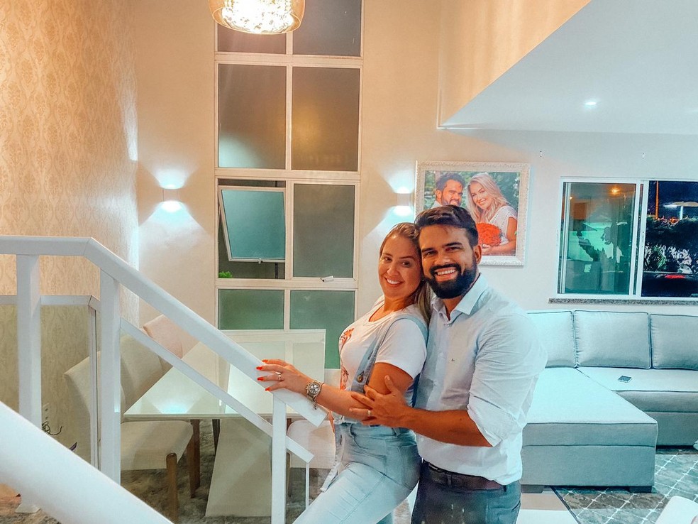 Patricia Leitte e Marido  — Foto: Arquivo pessoal 