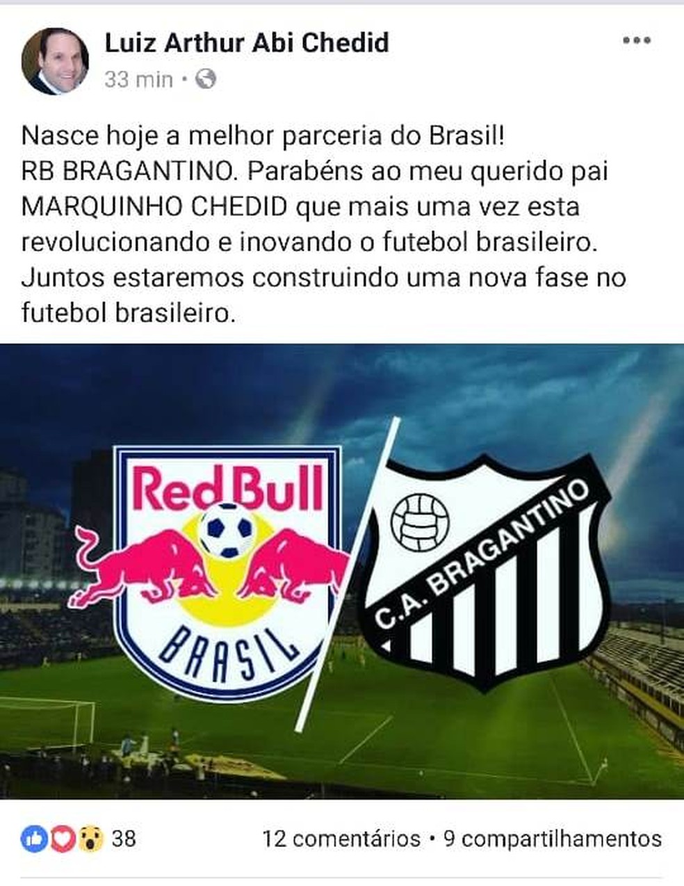 Bragantino Anuncia Acordo Com O Rb Brasil Para Gestao Do Time Na