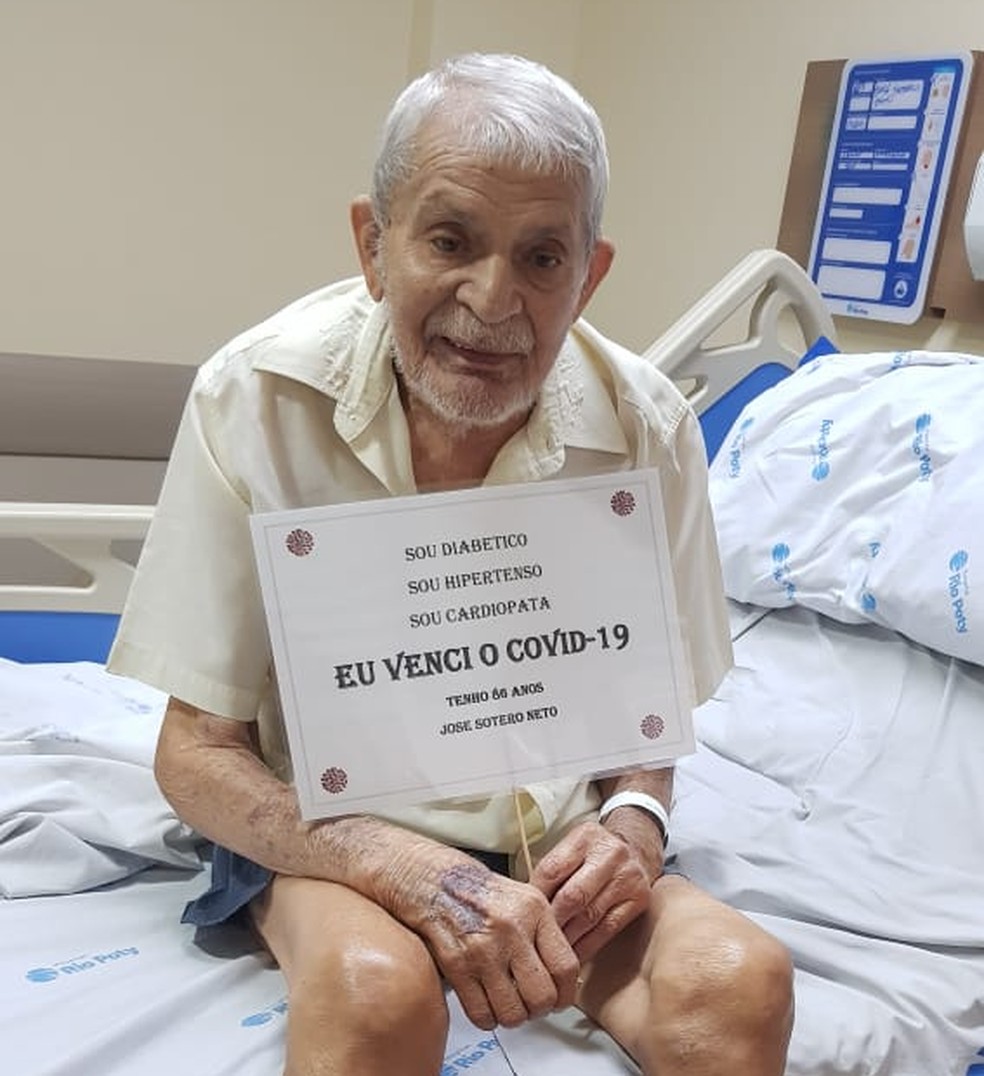 José Sotero neto, aos 86 anos, venceu a Covid-19 — Foto: Arquivo pessoal