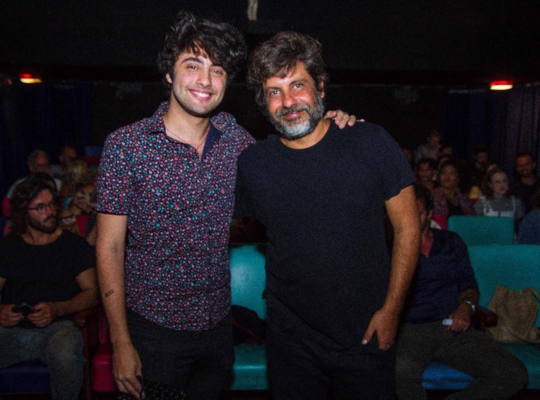 Lucas Vasconcelos e o pai, Pedro Vasconcellos (Foto: Reprodução)