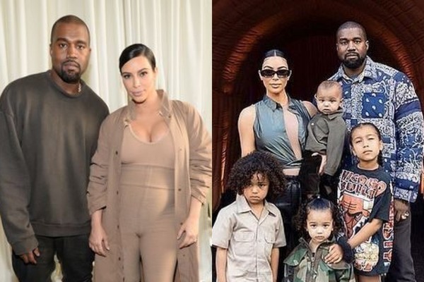 Kim e Kanye ficaram casados de 2014 a 2021 e o casal teve quatro filhos (Foto: montagem - fotos getty)