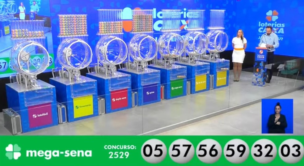 Resultado do concurso nº 2529 da Mega-Sena — Foto: Reprodução/Loterias Caixa