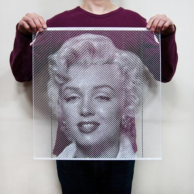 Marilyn Monroe em retrato feito por Hyun Yoo (Foto: reprodução)