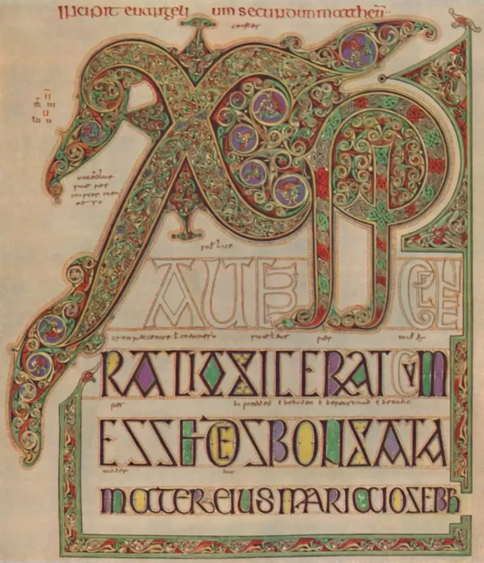 Anotações acrescentadas aos Evangelhos de Lindisfarne no século 10 incluem o uso ambíguo dos artigos — Foto: Getty Images via BBC