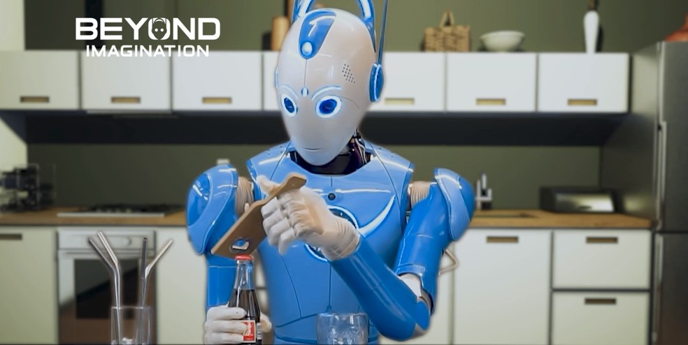 Beonmi - primeiro robô humanóide de propósito geral totalmente funcional do mundo (Beyond Imagination). — Foto: Reprodução/Beyond Imagination