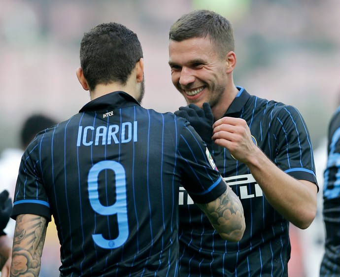 Icardi Podolski Inter de Milão (Foto: AP)