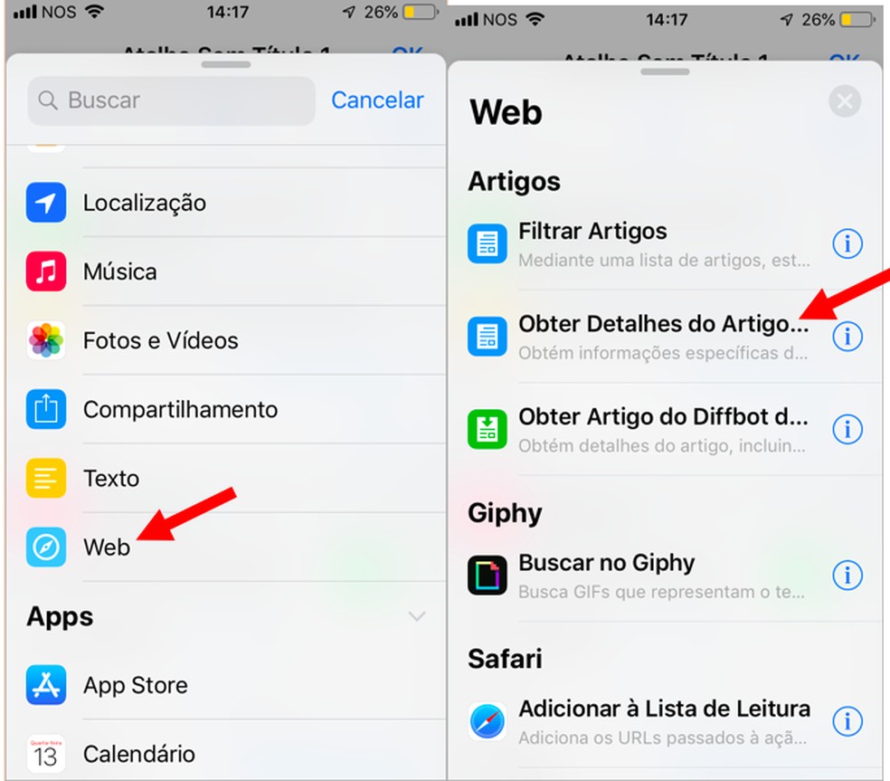Várias funções podem ser incluídas para obter o melhor desempenho de um atalho — Foto: Reprodução/Isabella Rocha  