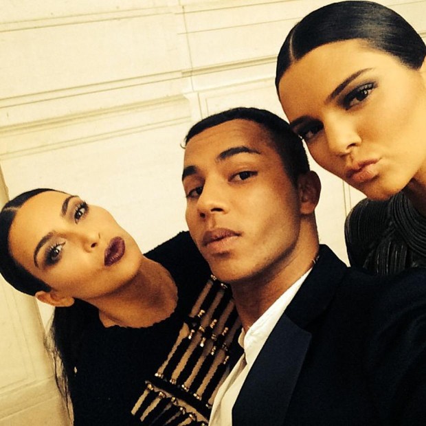 Kim Kardashian, Olivier e Kendall Jenner (Foto: Reprodução/ Instagram)