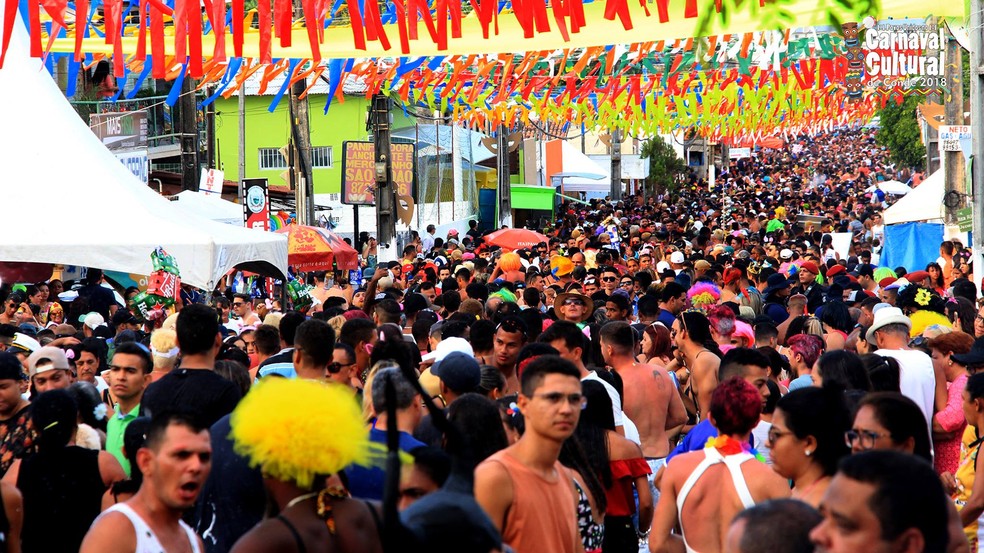 Carnaval na praia de Jacumã, no município do Conde, em anos anteriores — Foto: Divulgação/Secomd