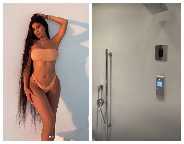 O chuveiro de luxo na mansão milionária de Kylie Jenner (Foto: Instagram)