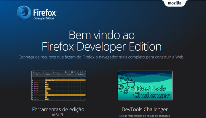 Versão para desenvolvedores do Firefox possui recursos para criar páginas na web (Foto: Reprodução/Firefox)