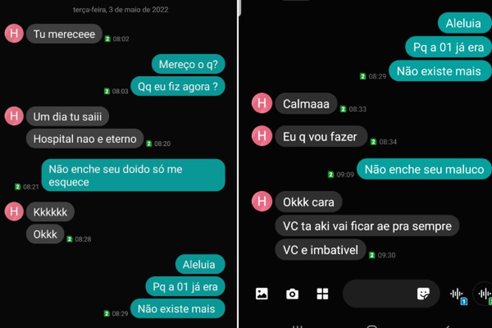 Ana conta que voltou a ser ameaçada por mensagens quando estava internada — Foto: Reprodução