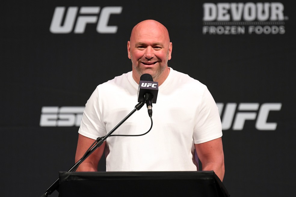 Dana White anunciou que o UFC estará de volta ao ritmo normal a partir de 18 de abril — Foto: Getty Images