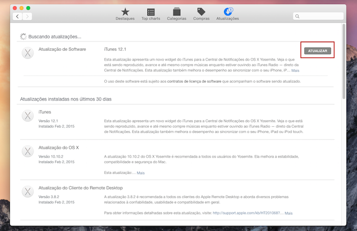 Atualize o iTunes para a vers?o 12.1 (Foto: Reprodu??o)