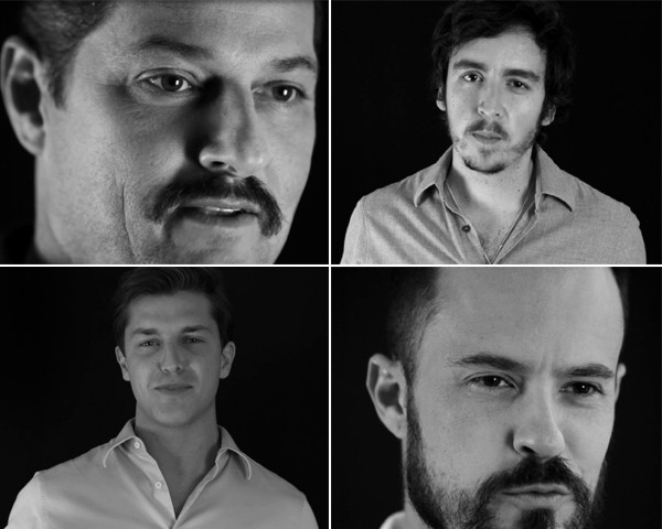Marcelo Serrado, Wagner Santsteban, Klebber Toledo e Paulinho Vilhena endossam campanha da Marie Claire contra o estupro (Foto: Divulgação)
