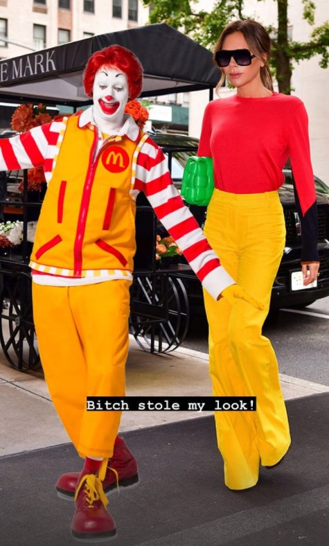 Victoria Beckham se compara a Ronald McDonald (Foto: Reprodução/Instagram)