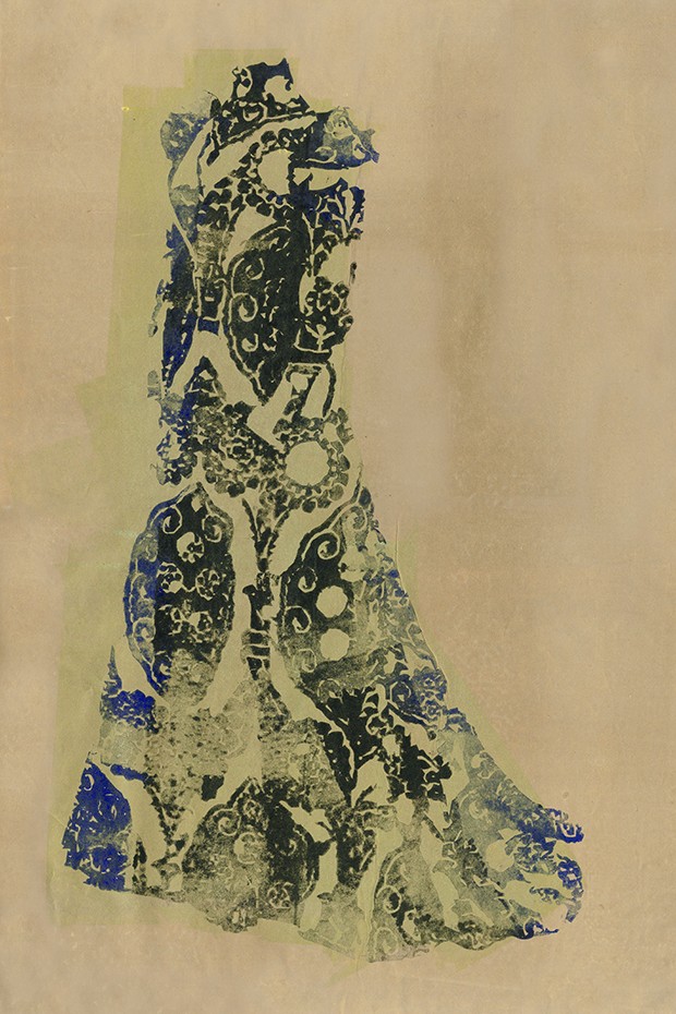 Contemporary fashion illustrator Aurore de la Morinerie’s drawing of a Maison Worth tea gown from c. 1897 (Foto: © Aurore de la Morinerie)