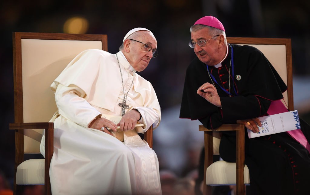 Papa Francisco e o arcebispo Diarmuid Martin (Foto: Getty Images)