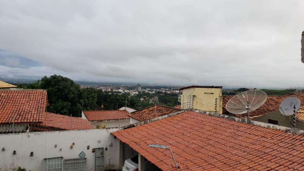 As chuvas atingiram também a cidade de Crato na Região do Cariri.  — Foto: Kelsen Rubem Pereira Santos/Arquivo Social