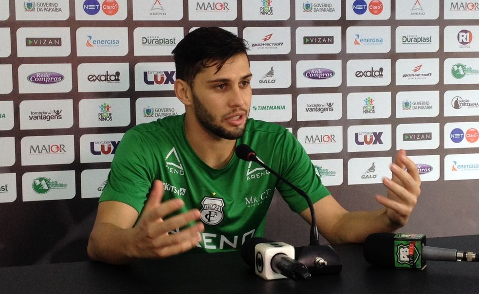 Carlos Copetti esperar Treze repetindo o mesmo nÃ­vel da rodada passada no prÃ³ximo jogo da equipe (Foto: Bruno Rafael/CBN)