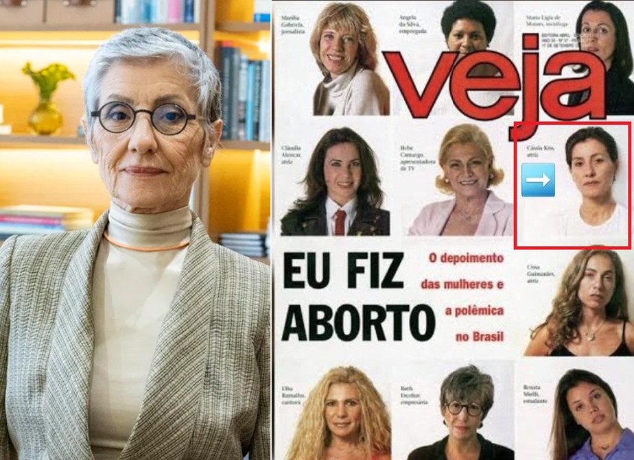 Cássia Kiss declarou ter feito um aborto em capa da revista Veja de 1997