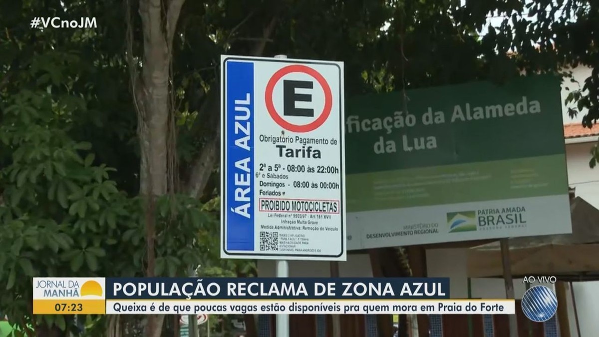 Moradores de Praia do Forte reclamam de sistema Zona Azul; local é ...