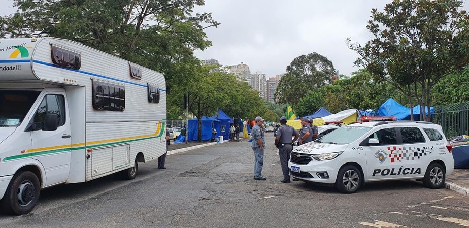 Acampamento desmobilizado em São Paulo